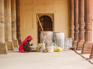 Painting a Fort in India