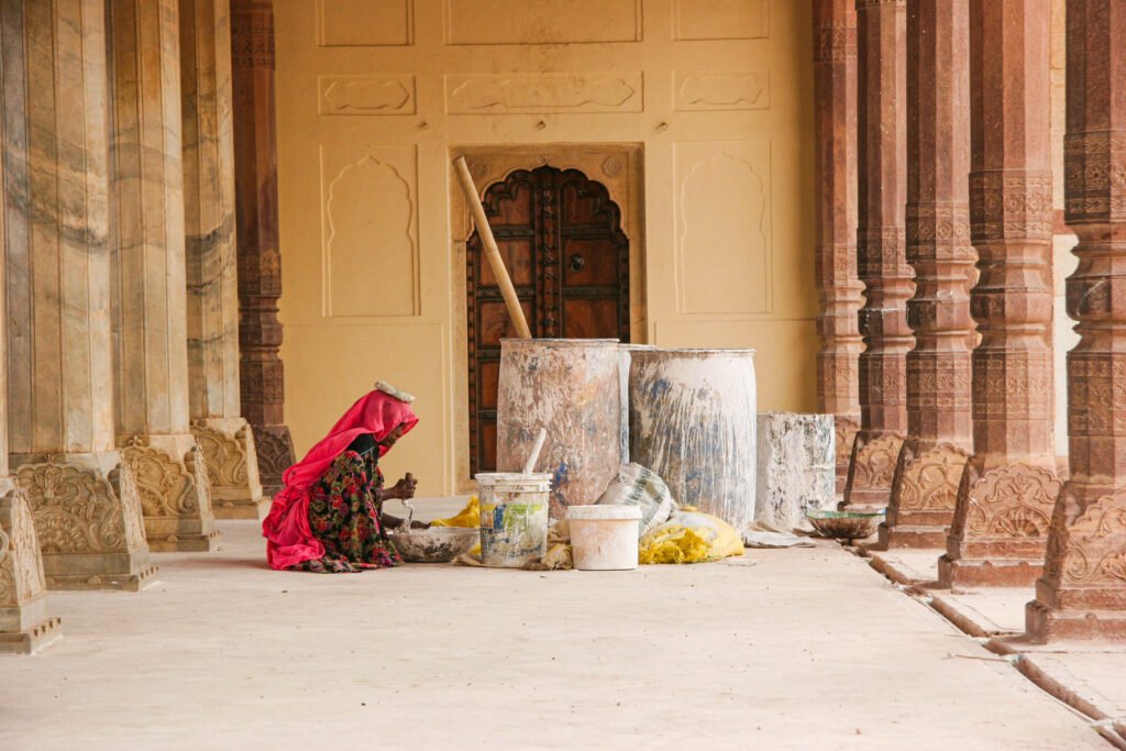 Painting a Fort in India