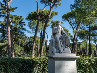 Byron Statue In Villa Borghese