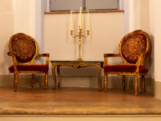 Chairs on the Hotel Stairs